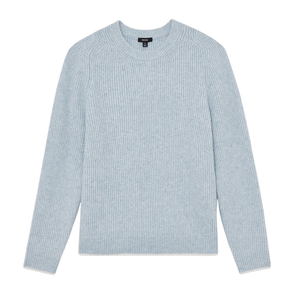 REISS Crammond Brushed Rib-Knit Crew-Neck Jumper